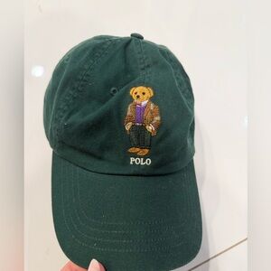Polo by Ralph Lauren Dark Green Hat with Bear Design